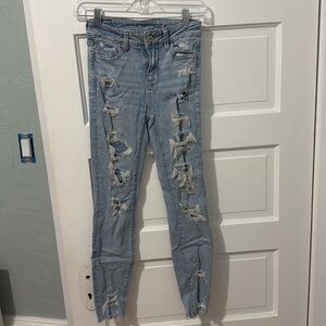 American Eagle Next Level Stretch Hi Rise Jeggings Size 0 Reg